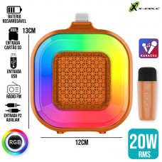 Caixa de Som Bluetooth 20W ZQS-1359 X-Cell - Laranja